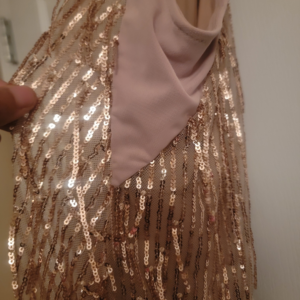 torrid Sequin Fringe Dress in Rose Gold Tones - Picture 7 of 10